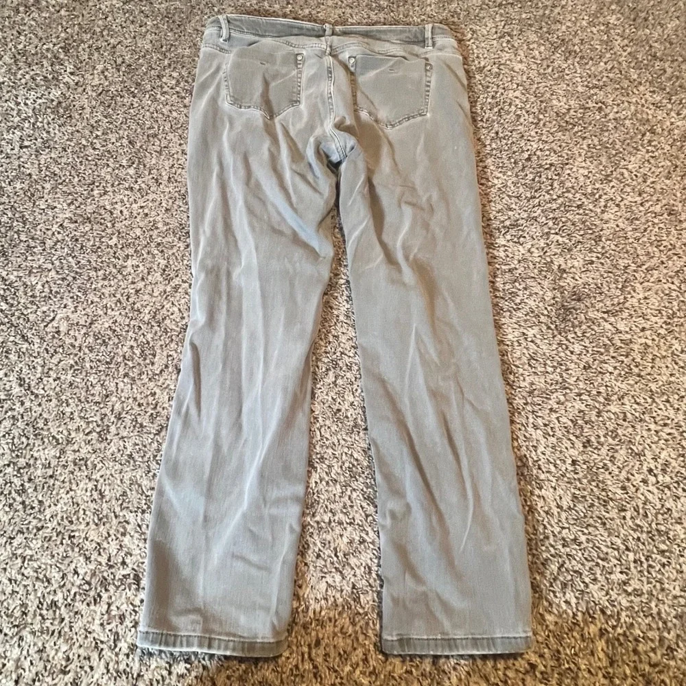 J.Jill Denim Authentic Fit Slim Ankle Green Jeans Womens Size 12 Stretch Casual